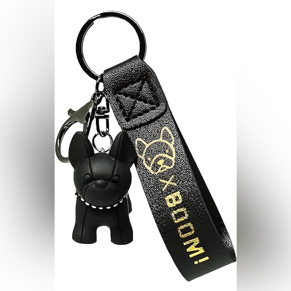 NWT French Bulldog Black Dog Keychain w/Silver Accent Collar Limited Edition - Picture 11 of 12